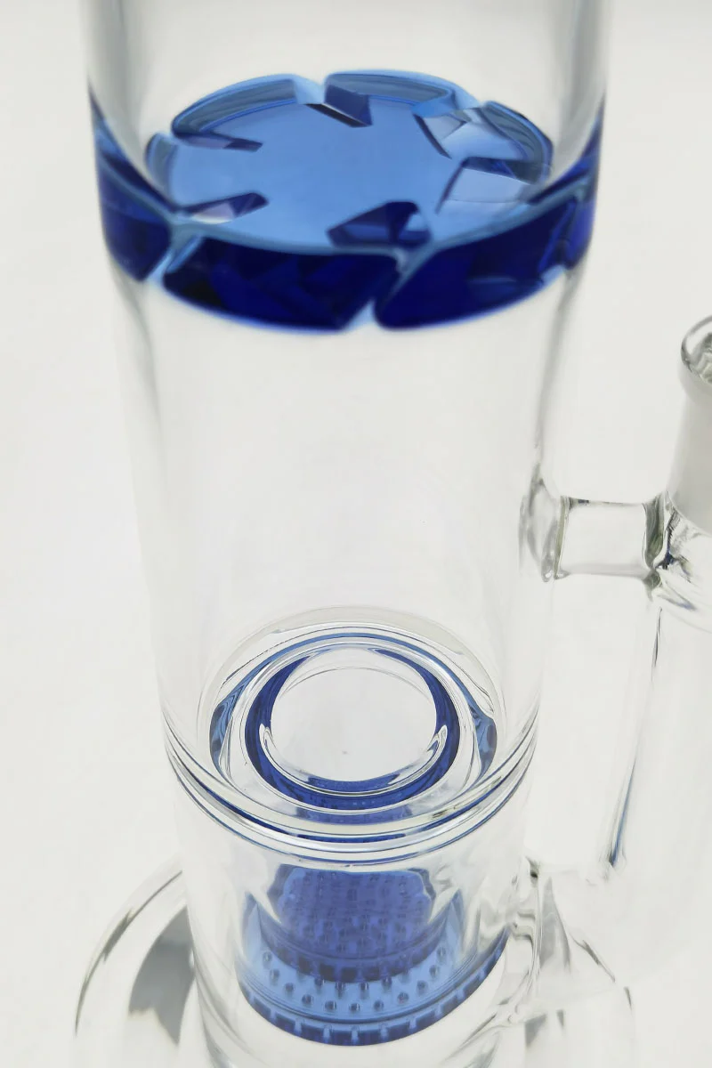 TAG - 16" Bent Neck Double Interior Honeycomb with Spinning Splash Guard Bong (18MM Female) - Image 12