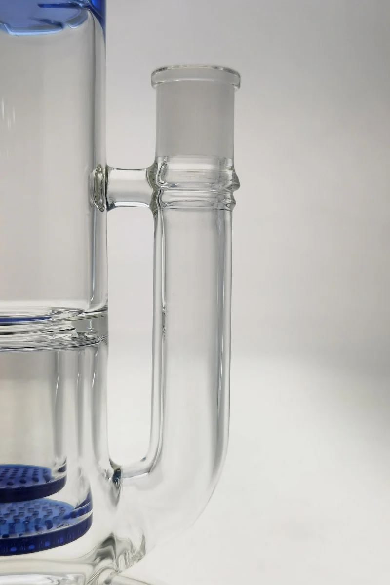 TAG - 16" Bent Neck Double Interior Honeycomb with Spinning Splash Guard Bong (18MM Female) - Image 16