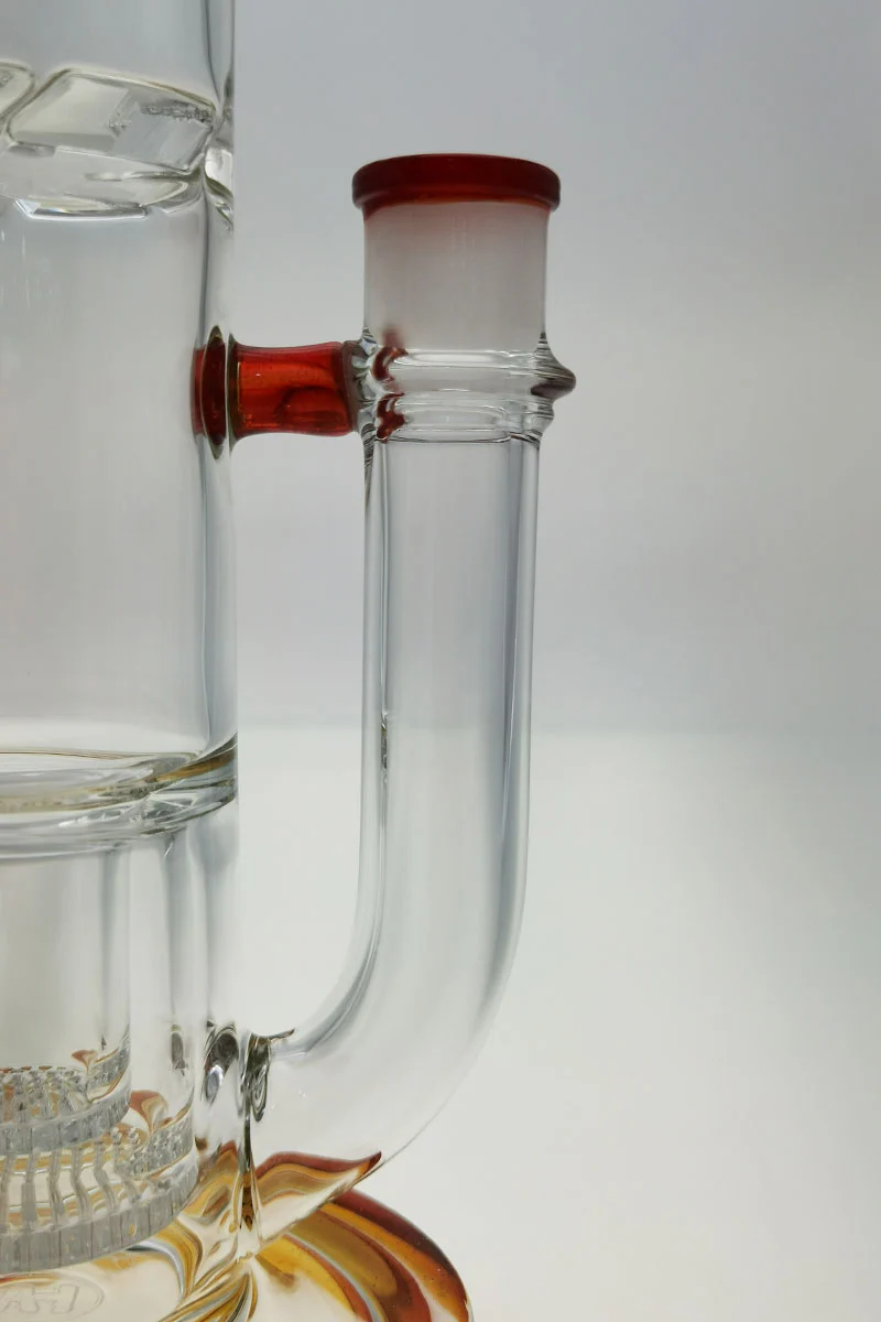 TAG - 16" Bent Neck Double Interior Honeycomb with Spinning Splash Guard Bong (18MM Female) - Image 24