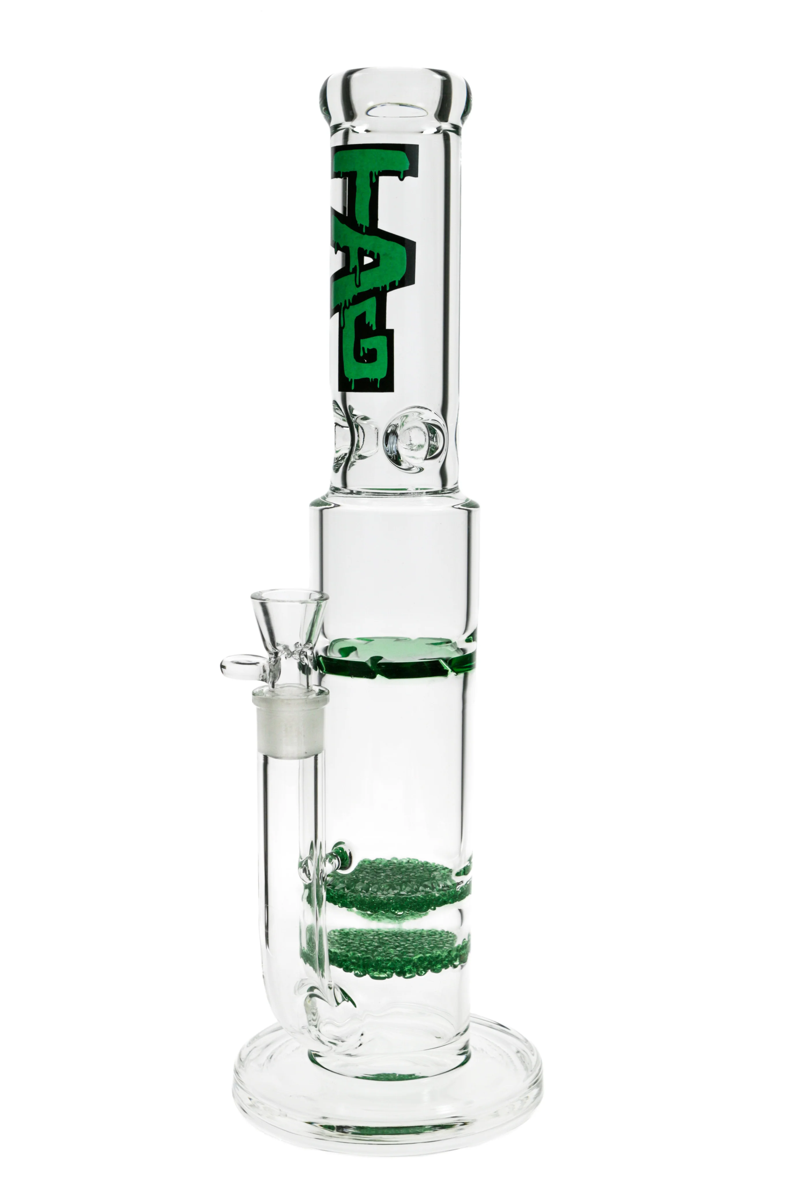 TAG - 16" Double Fritted Disc to Spinning Splash Guard Bong 50x7MM (18MM Female) - Image 14
