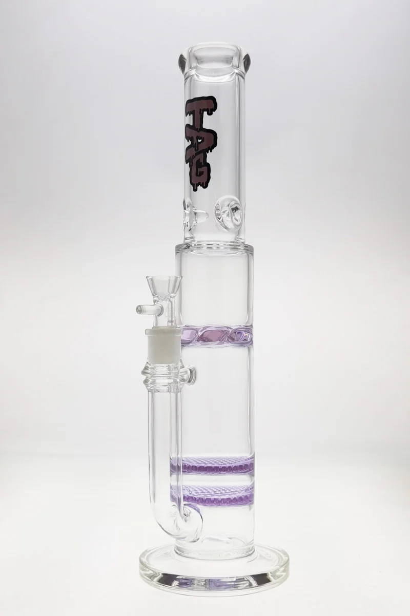 TAG - 16" Double Honeycomb to Spinning Splash Guard Bong 50x7MM (18MM Female) - Image 28