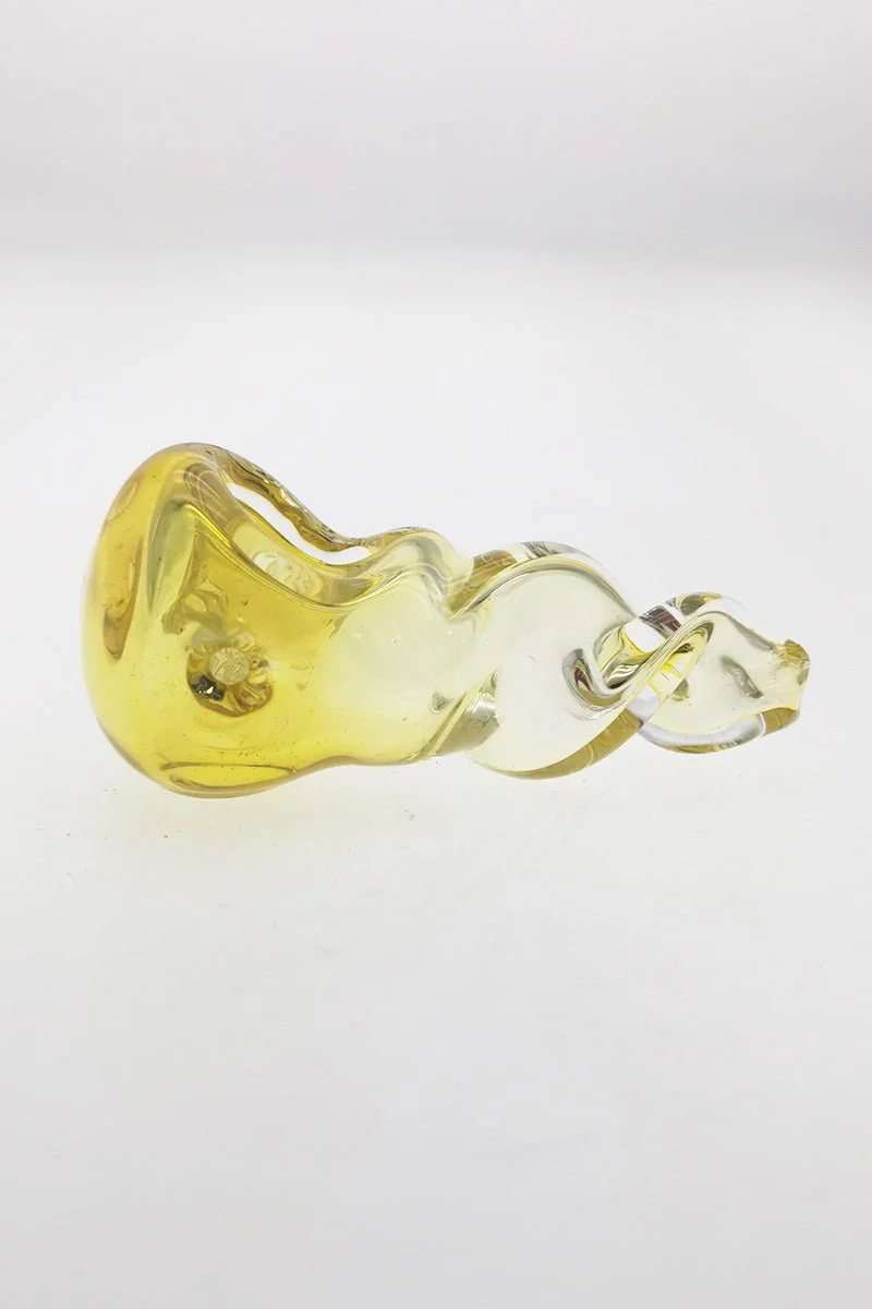 3.25" Dry Spoon Pipe w/ Twisted Body (59g) Carb Hole: Left Side - Image 2