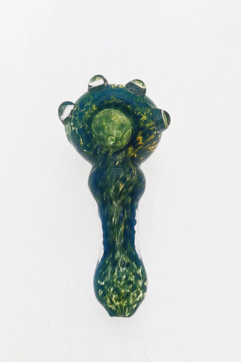 3.75" Dry Spoon Pipe w/ Marbles & Multi-Color (55g) Carb Hole: Left Side - Image 5