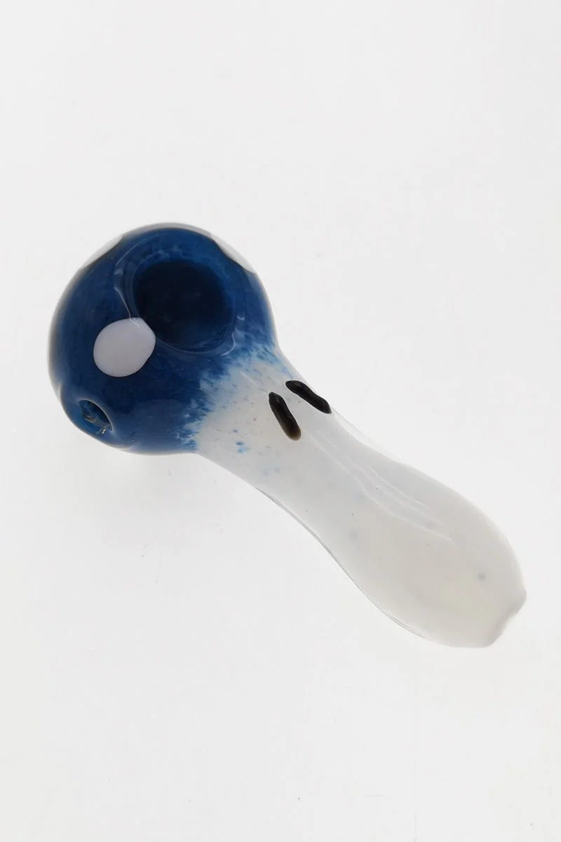 3.75" Dry Spoon Pipe w/ Multi-Color Frit (75g) Carb Hole: Left Side - Image 4