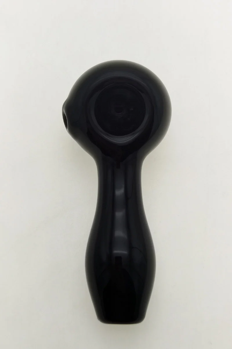 4.00" Dry Spoon Pipe w/ Ash Catcher (60g) Carb Hole: Left Side - Image 21
