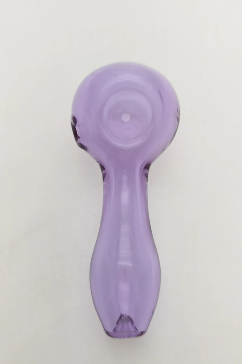 4.00" Dry Spoon Pipe w/ Ash Catcher (60g) Carb Hole: Left Side - Image 23