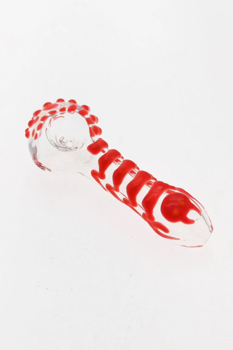 4.00" Dry Spoon Pipe w/ Ribbon (47g) Carb Hole: Left Side - Image 2