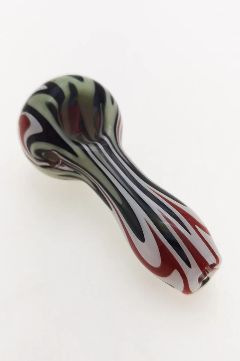 4.00" Dry Spoon Pipe w/ Wig Wag (50g) - Image 19