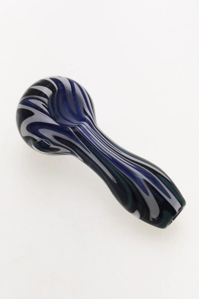 4.00" Dry Spoon Pipe w/ Wig Wag (50g) - Image 25