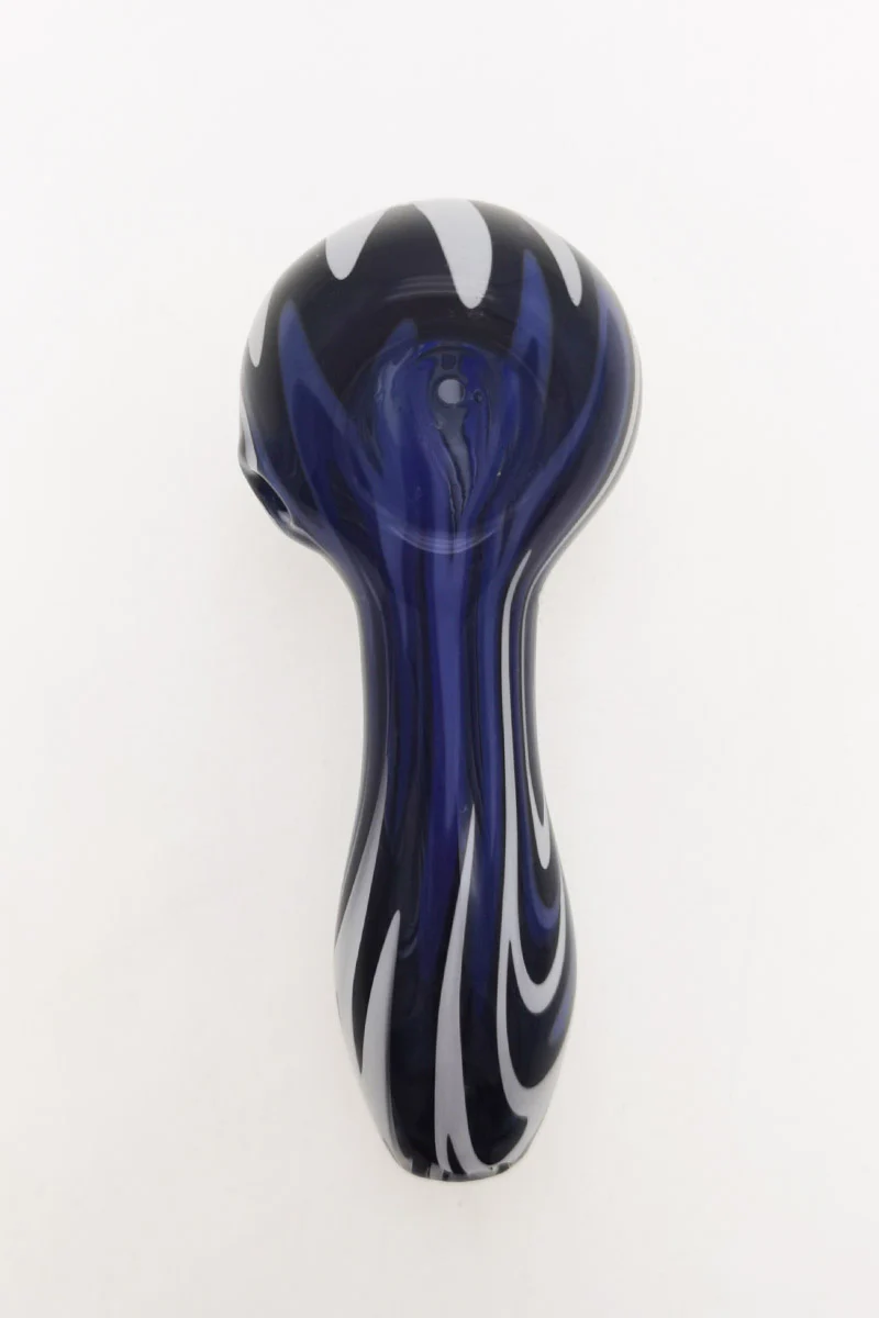 4.00" Dry Spoon Pipe w/ Wig Wag (50g) - Image 47
