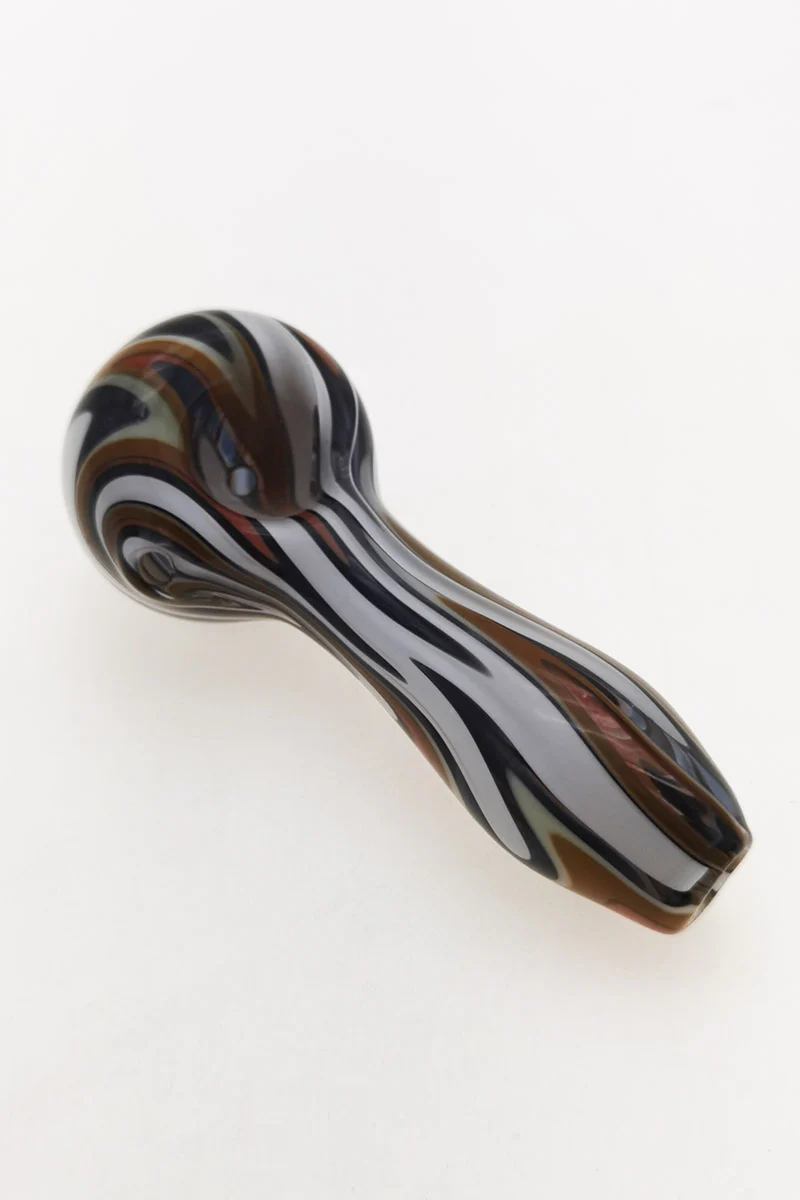4.00" Dry Spoon Pipe w/ Wig Wag (50g) - Image 50