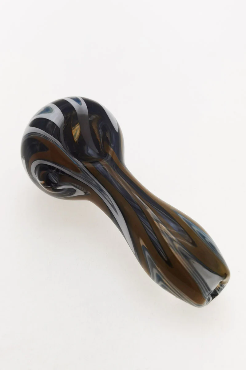 4.00" Dry Spoon Pipe w/ Wig Wag (50g) - Image 52