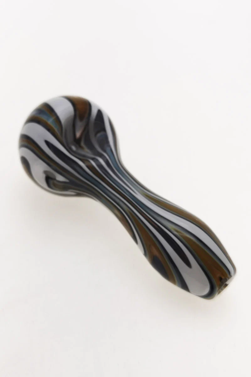 4.00" Dry Spoon Pipe w/ Wig Wag (50g) - Image 54
