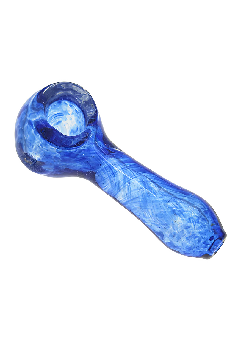4.25" Blue Whisp Spoon Pipe (Carb Hole: Left Side) - Image 2