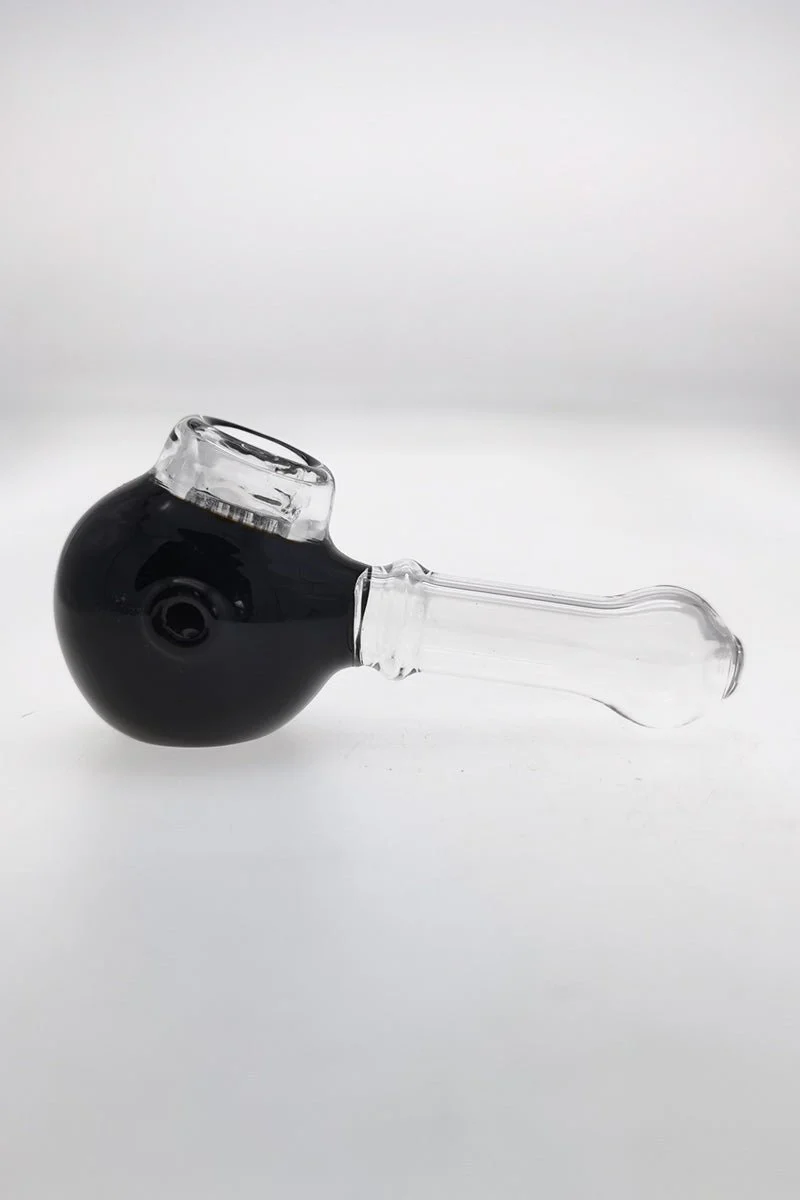 4.25" Dry Spoon Pipe w/ Round Body & Built In Screen (60g) Carb Hole: Left Side