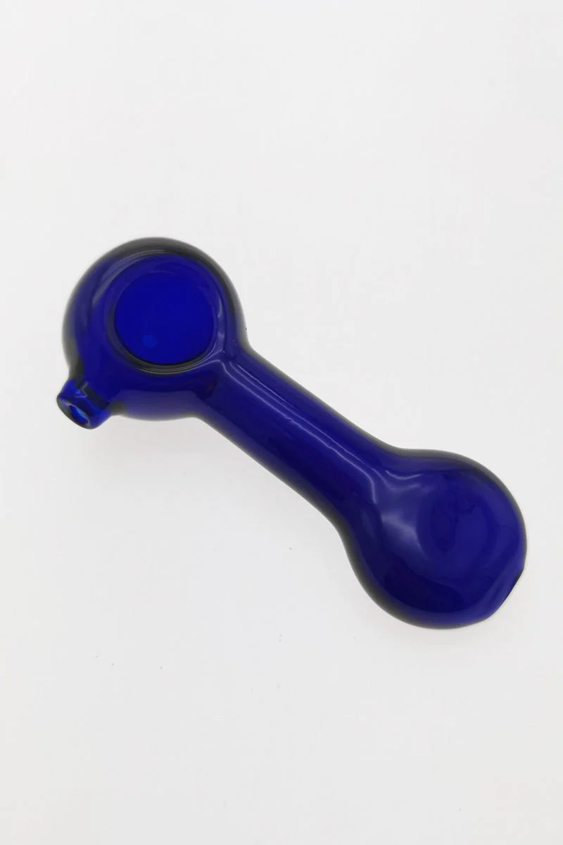 4.50" Dry Spoon Pipe w/ Flat Round Mouth Piece (70g) Carb Hole: Left Side - Image 3
