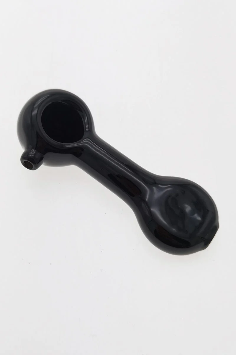4.50" Dry Spoon Pipe w/ Flat Round Mouth Piece (70g) Carb Hole: Left Side - Image 5