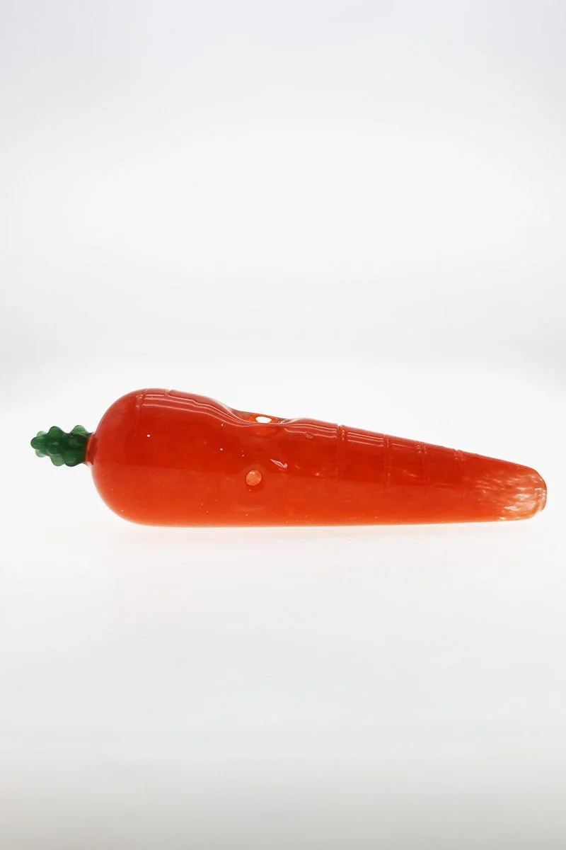 5.75" Dry Spoon Pipe w/ Carrot Body (108g) Carb Hole: Left Side - Image 3