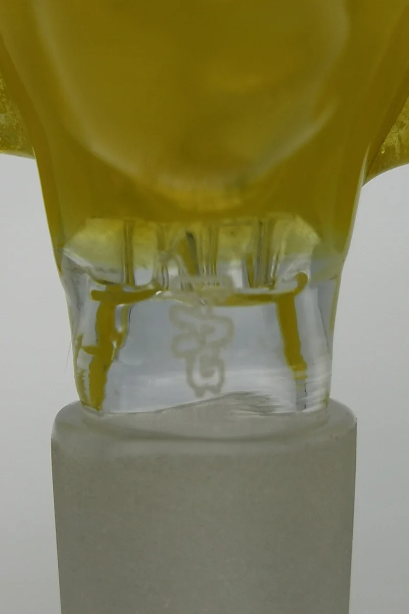 (CMTO) TAG - 4 Hole Disc Screen Bong Slide Bowl Piece with Inverted Triple Horn Handle - Image 33