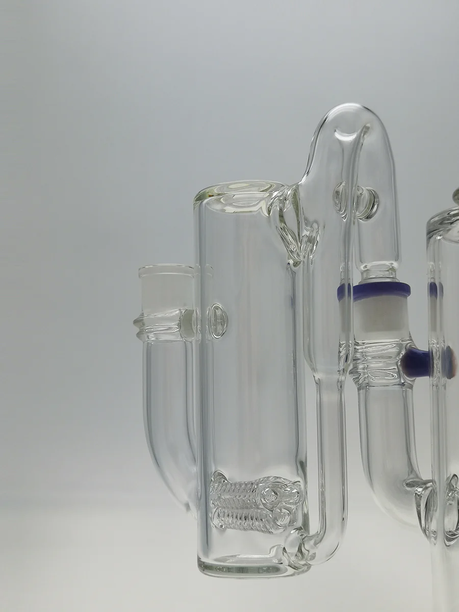 TAG - 8.25" Super Slit Gridded Triple Inline Ash Catcher w/ Recycling E.C. 50x5MM (18MM Male to 18MM Female) - Image 16