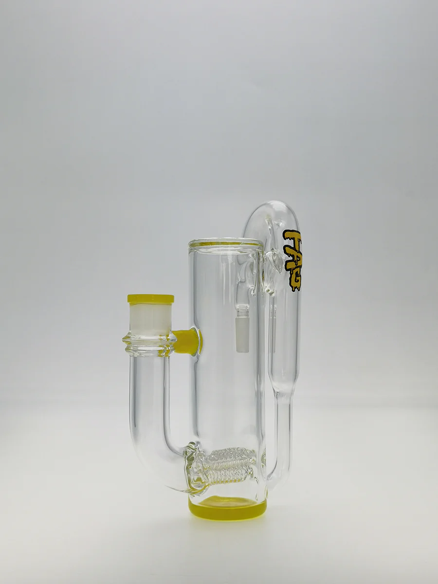 TAG - 8.25" Super Slit Gridded Triple Inline Ash Catcher w/ Recycling E.C. 50x5MM (18MM Male to 18MM Female) - Image 21