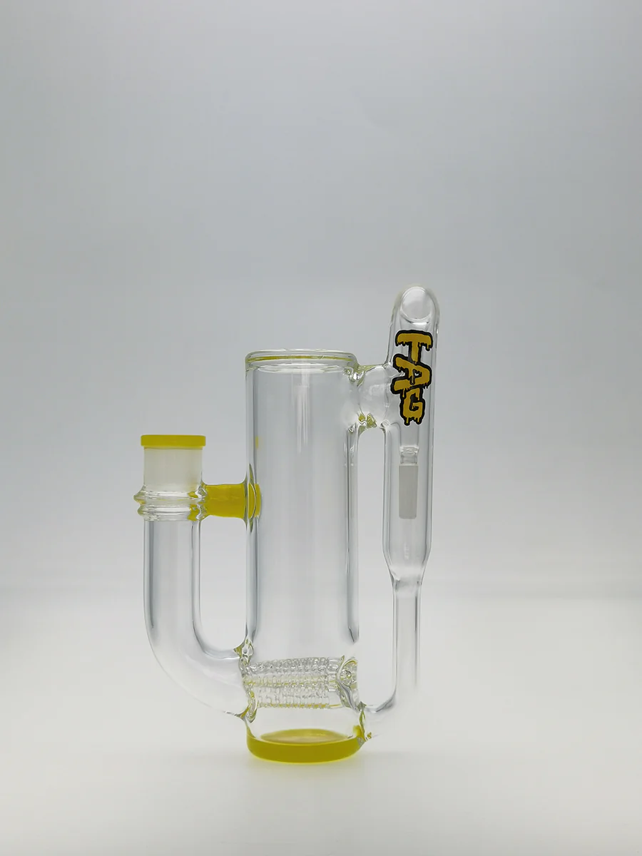 TAG - 8.25" Super Slit Gridded Triple Inline Ash Catcher w/ Recycling E.C. 50x5MM (18MM Male to 18MM Female) - Image 25