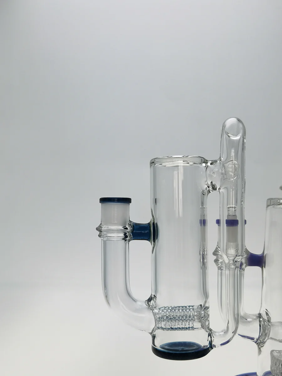 TAG - 8.25" Super Slit Gridded Triple Inline Ash Catcher w/ Recycling E.C. 50x5MM (18MM Male to 18MM Female) - Image 28