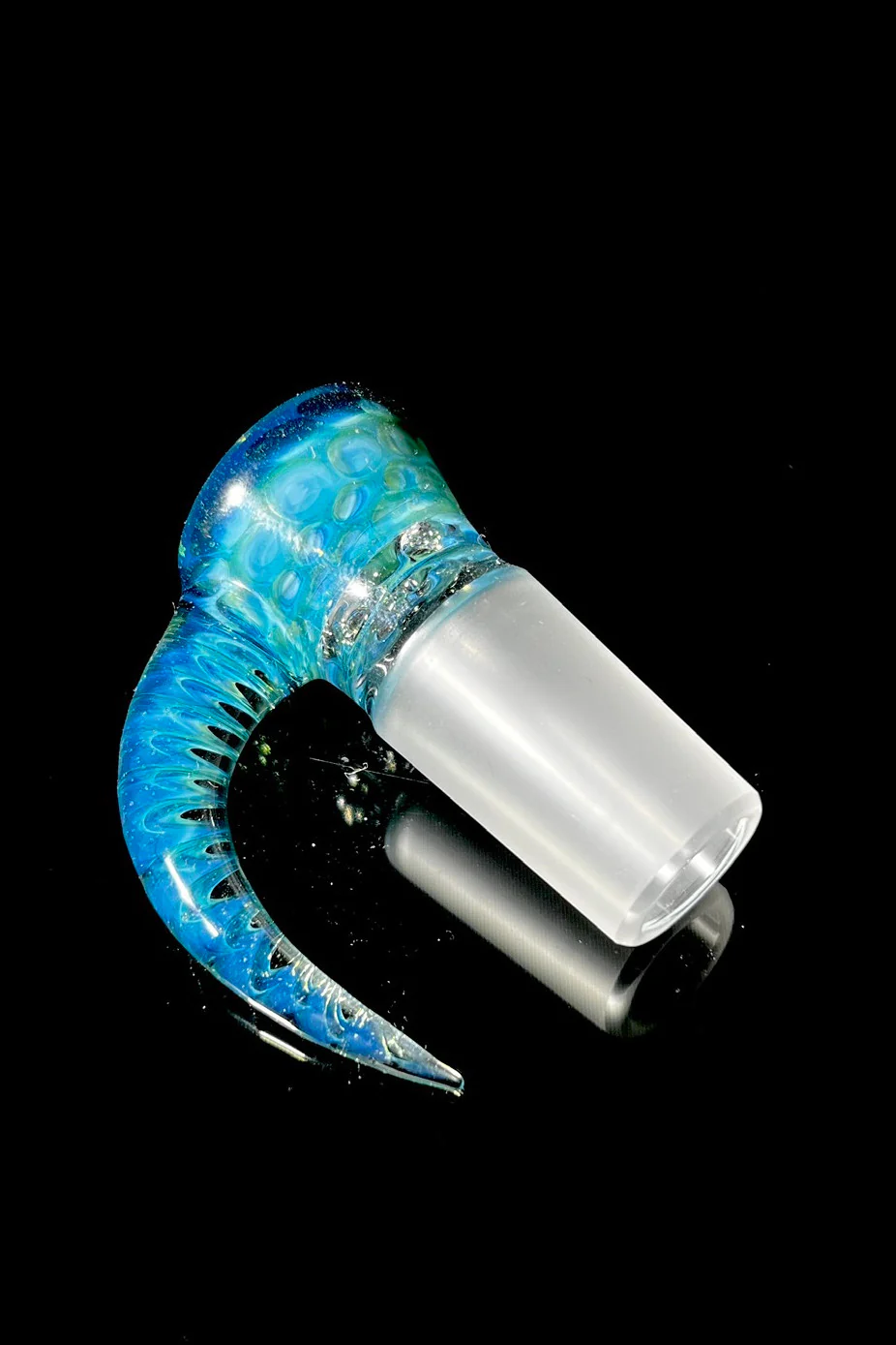 Moose Glass - 5 Hole Disc Screen Bong Slide Bowl Piece (18MM Male) (Worked w/ Accented Handle) - Image 10