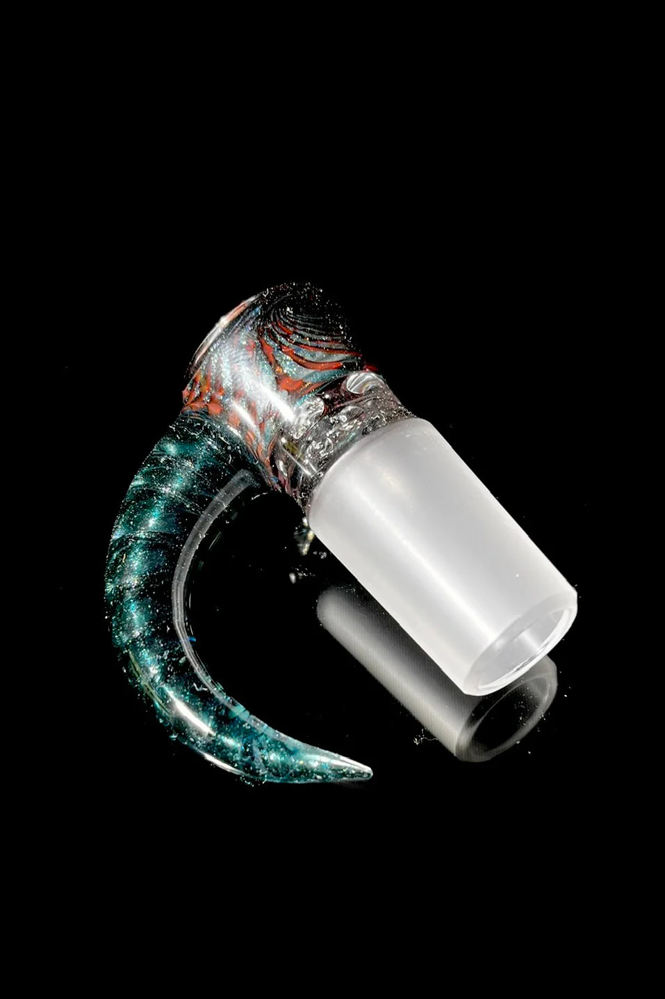 Moose Glass - 5 Hole Disc Screen Bong Slide Bowl Piece (18MM Male) (Worked w/ Accented Handle) - Image 12