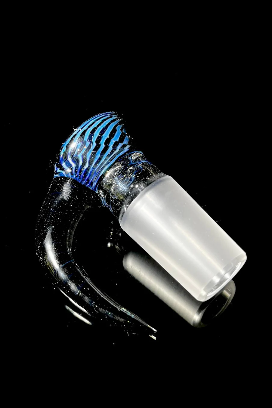 Moose Glass - 5 Hole Disc Screen Bong Slide Bowl Piece (18MM Male) (Worked w/ Accented Handle) - Image 9