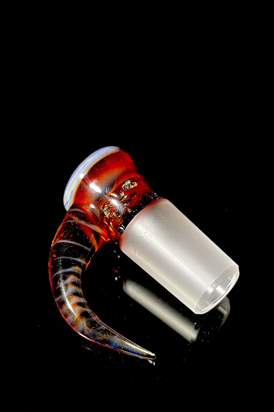 Moose Glass - 5 Hole Disc Screen Bong Slide Bowl Piece (18MM Male) (Accented) - Image 10
