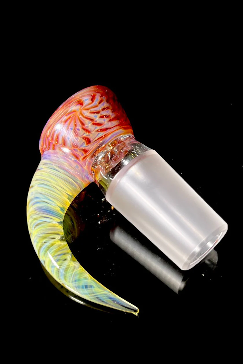 Moose Glass - 5 Hole Disc Screen Bong Slide Bowl Piece (18MM Male) (Worked +) - Image 3
