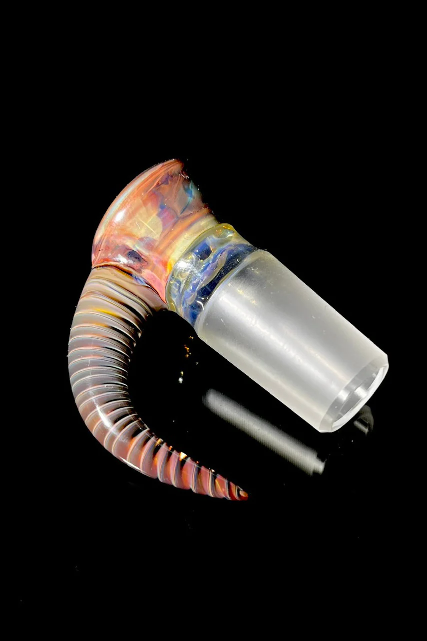 Moose Glass - 5 Hole Disc Screen Bong Slide Bowl Piece (18MM Male) (Accented) - Image 20