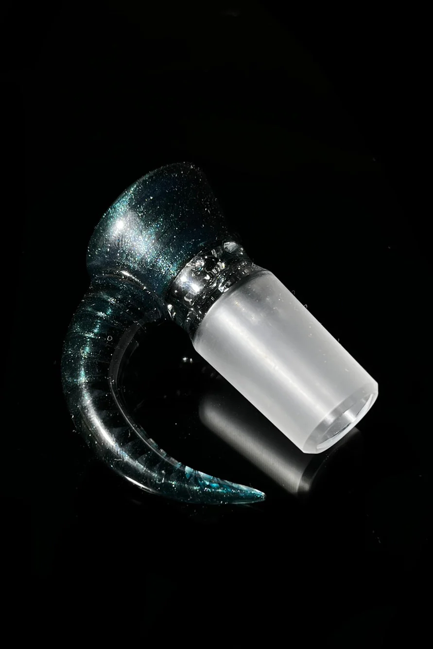 Moose Glass - 5 Hole Disc Screen Bong Slide Bowl Piece (18MM Male) (Accented) - Image 21