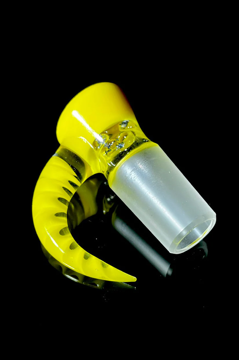 Moose Glass - 5 Hole Disc Screen Bong Slide Bowl Piece (18MM Male) (Accented) - Image 24