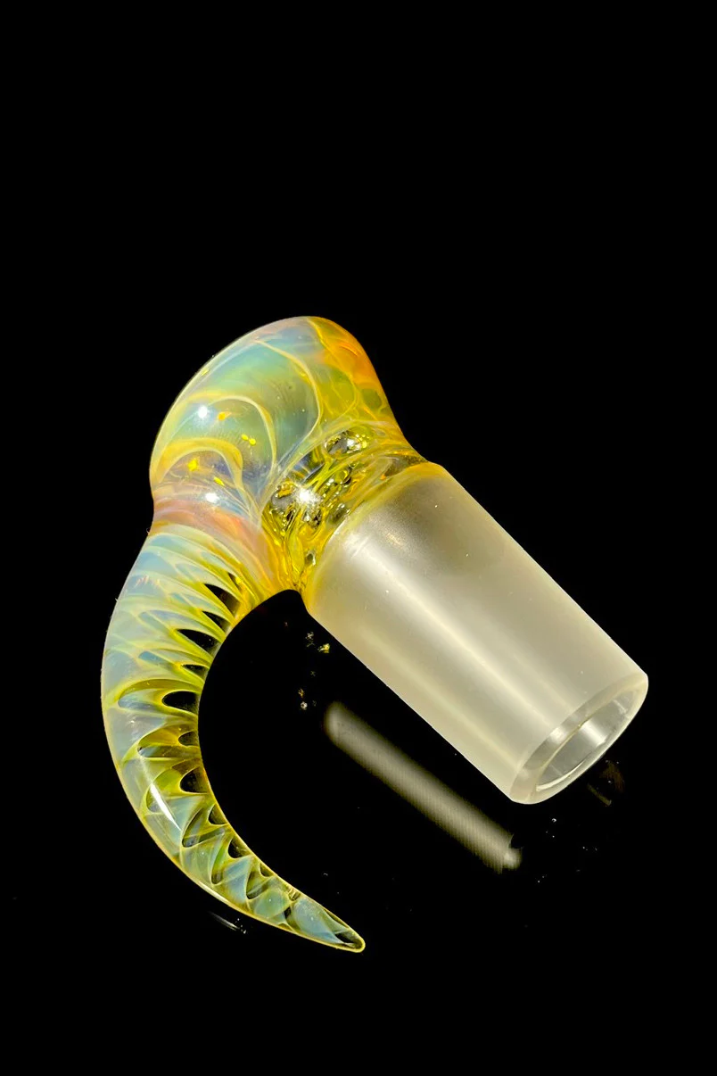 Moose Glass - 5 Hole Disc Screen Bong Slide Bowl Piece (18MM Male) (Accented) - Image 3