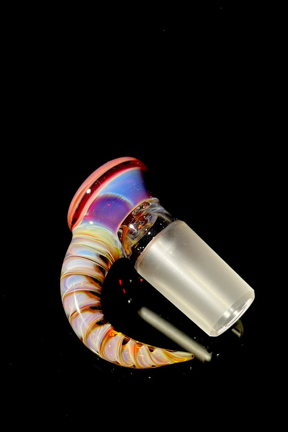 Moose Glass - 5 Hole Disc Screen Bong Slide Bowl Piece (18MM Male) (Accented) - Image 4