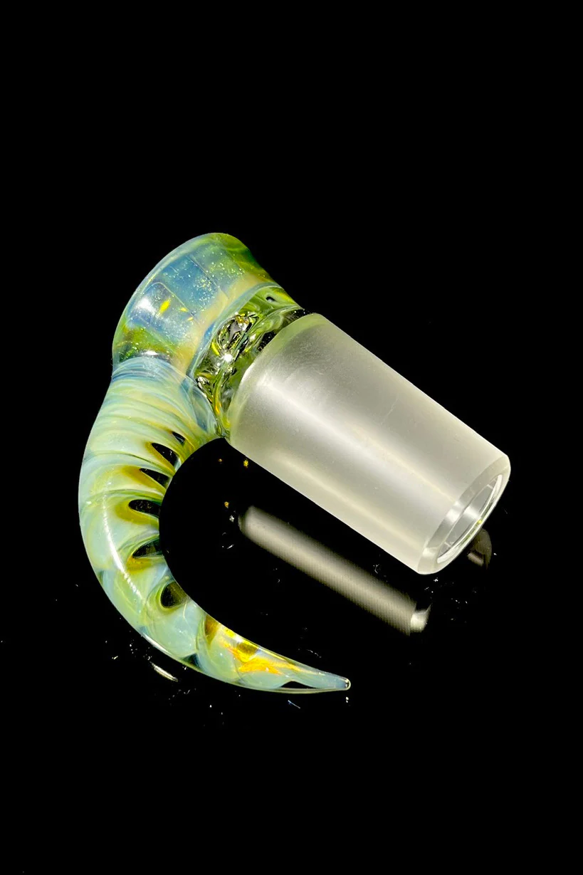 Moose Glass - 5 Hole Disc Screen Bong Slide Bowl Piece (18MM Male) (Accented) - Image 5