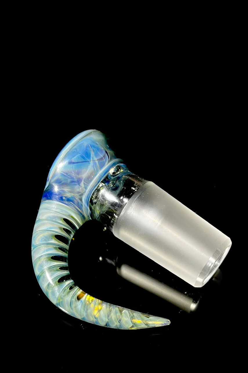 Moose Glass - 5 Hole Disc Screen Bong Slide Bowl Piece (18MM Male) (Accented) - Image 8