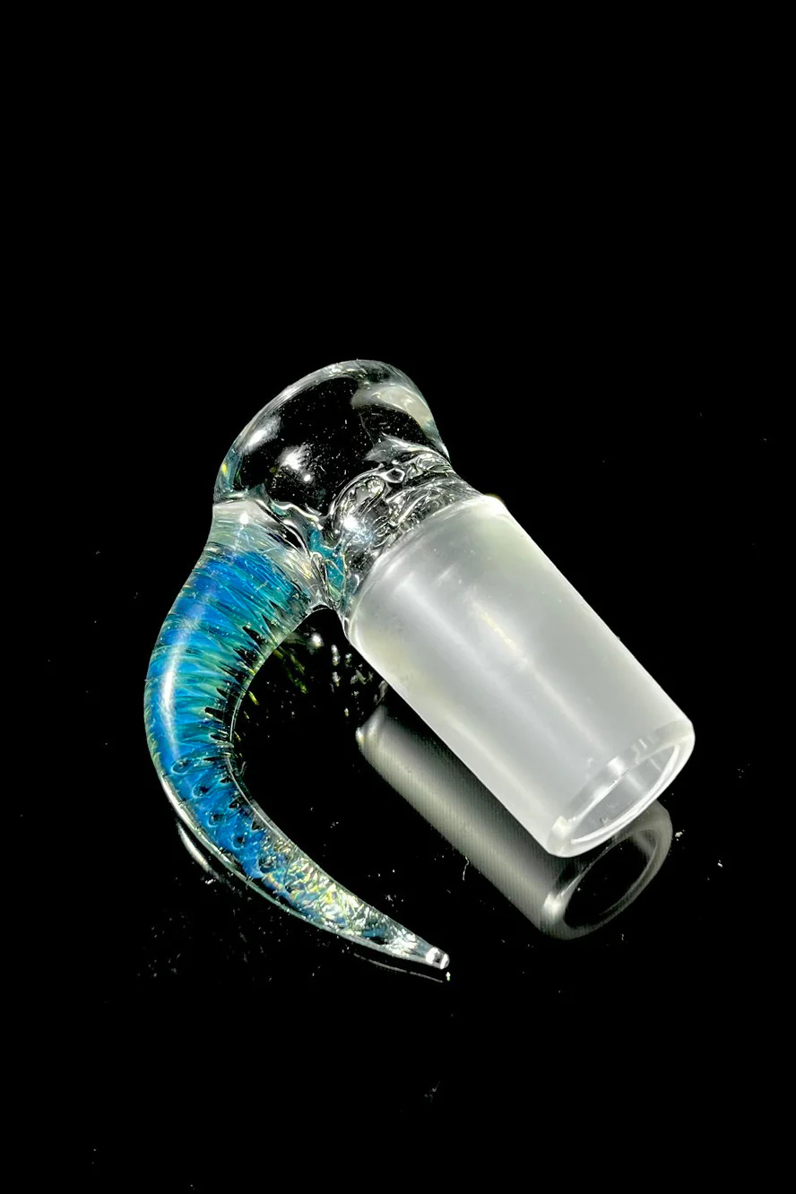 Moose Glass - 5 Hole Disc Screen Bong Slide Bowl Piece (18MM Male) (Accented Horn) - Image 6