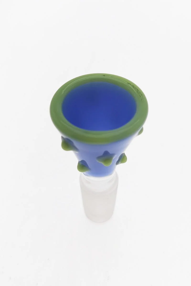 Single Hole Bong Slide Bowl Piece w/ Martini Shape Bowl & Small Nubs - Image 3