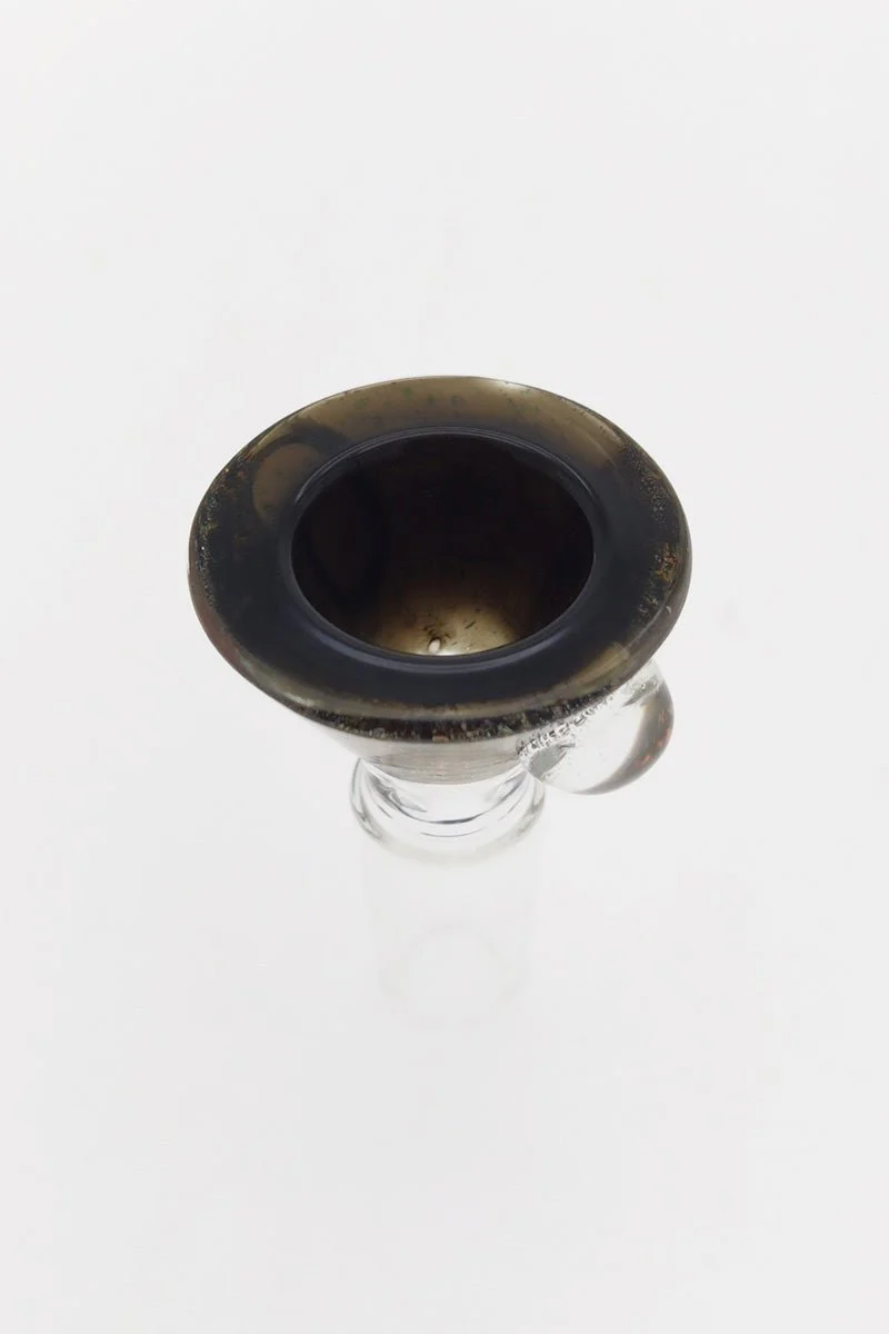 Single Hole Bong Slide Bowl Piece w/ Multi-Marble Handle - Image 3