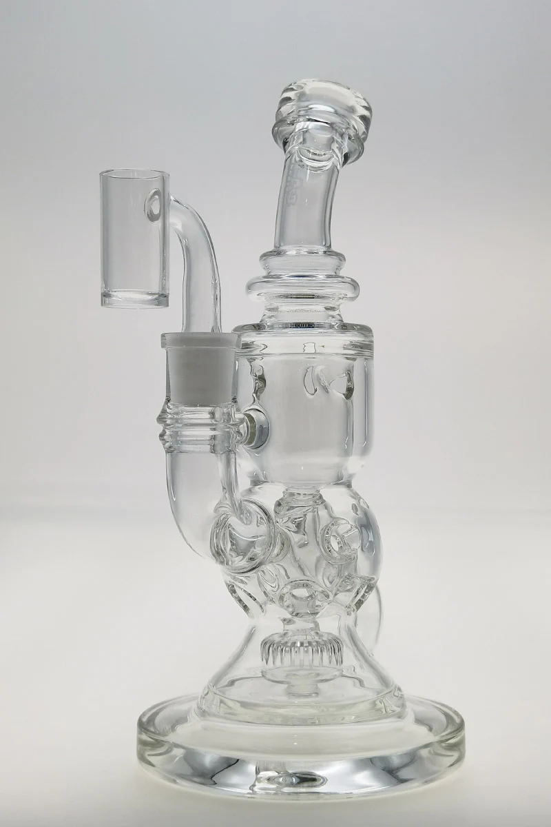 TAG - 8.5" Faberge Egg Klein Incycler (Recycler) Dab Rig w/ Super Slit Puck (14MM Female) - Image 126