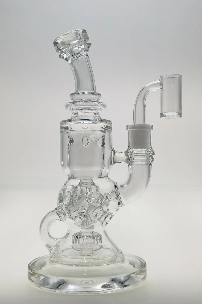 TAG - 8.5" Faberge Egg Klein Incycler (Recycler) Dab Rig w/ Super Slit Puck (14MM Female) - Image 129