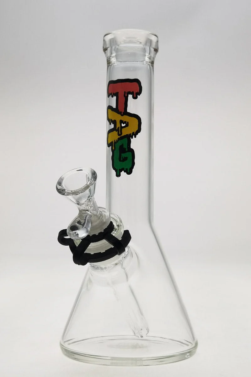 TAG - 10" Beaker Bong 38x4MM - 18/14MM Downstem (3.75")