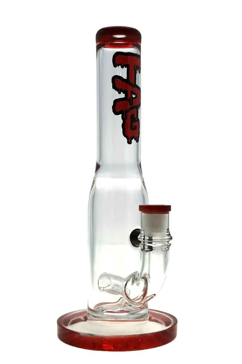 TAG - 10" Gridded Inline Straight Tube Bong 38x4MM (14MM Female) - Image 3