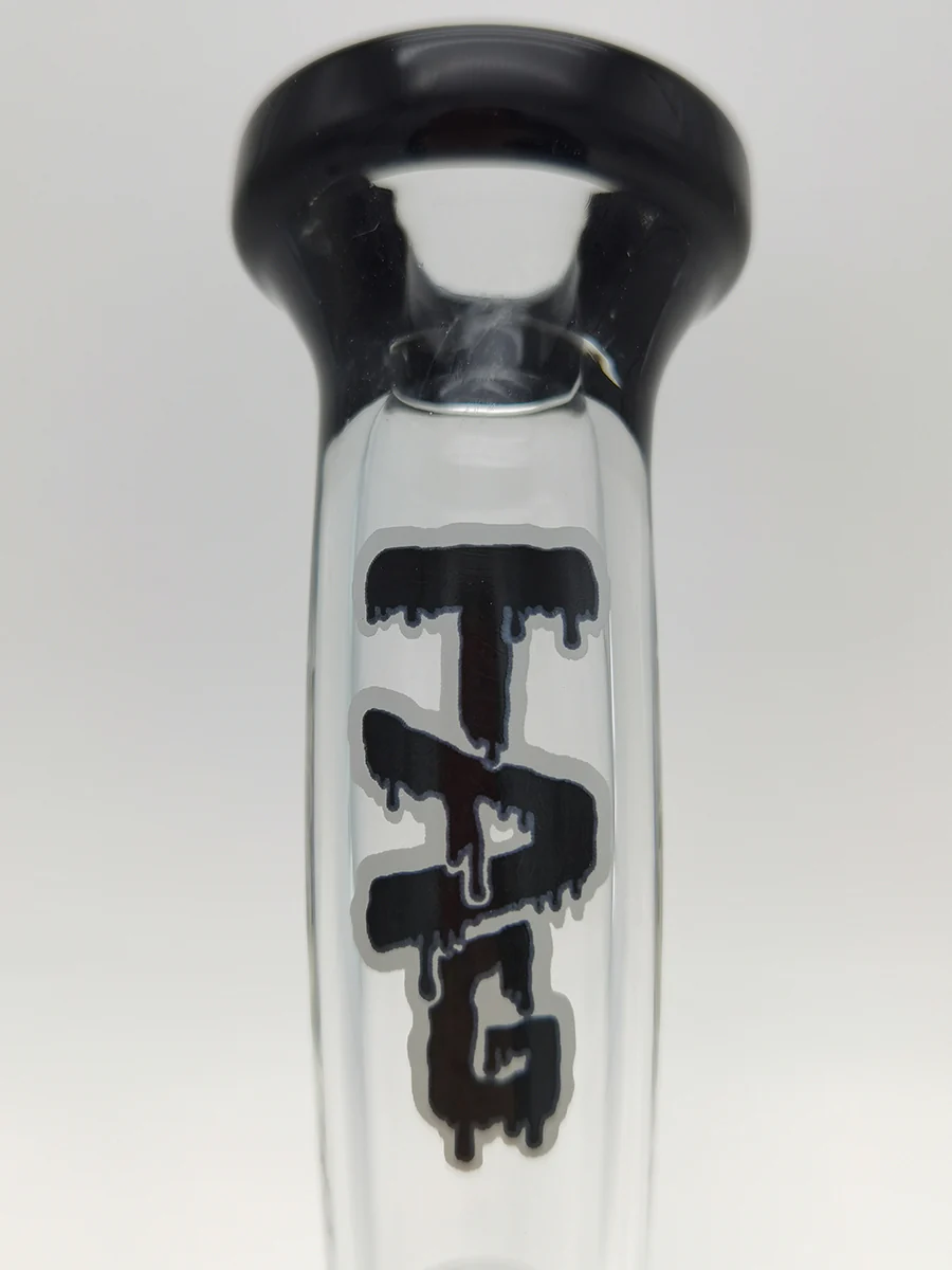 TAG - 12" Bent Neck Super Slit Puck Diffuser Dab Rig Bong 65x5MM (18MM Female) - Image 14