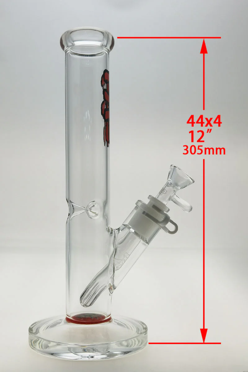 TAG - 12" Straight Tube Bong 44x4MM - 18/14MM Downstem (3.50") - Image 14