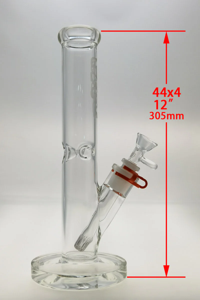 TAG - 12" Straight Tube Bong 44x4MM - 18/14MM Downstem (3.50") - Image 35