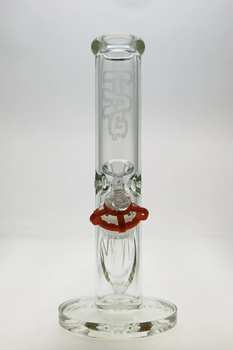 TAG - 12" Straight Tube Bong 50x7MM - 18/14MM Downstem (3.75") - Image 3